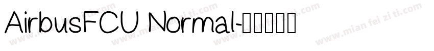 AirbusFCU Normal字体转换